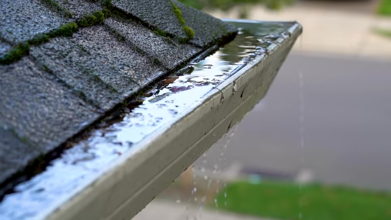Overflowing gutter problem in Chicago IL before cleaning or repair